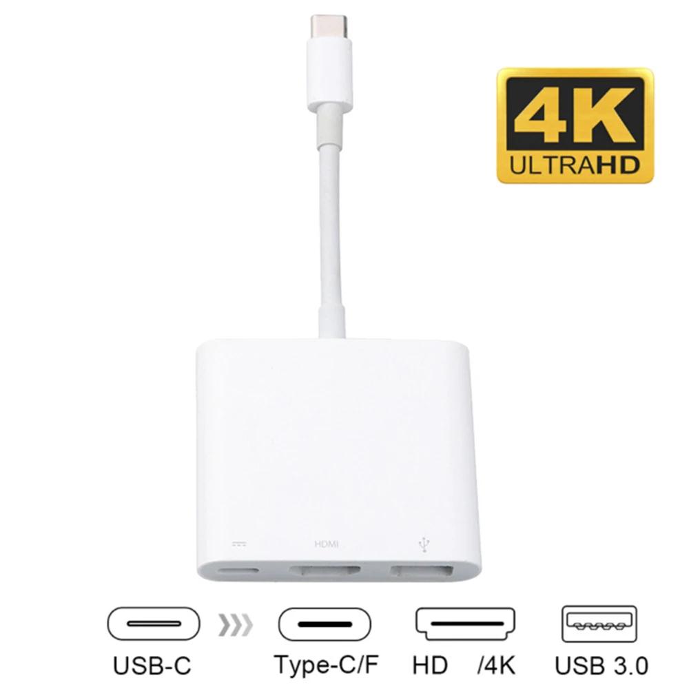 CŸ  USB C HDMI ȣȯ й USB-C, 4K HDMI ȣȯ USB 3.0 PD   Ʈ , ƺϿ, 3 in 1